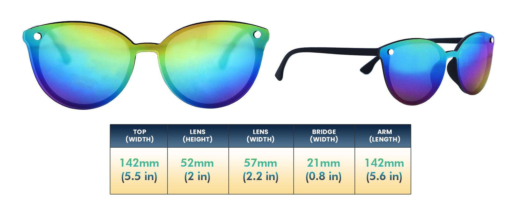 Cassie - Modern Rimless Look Purple (Purple Mirror)
