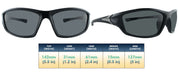 Dustin - Sports Wrap Black & Silver (Sunburst Mirror)