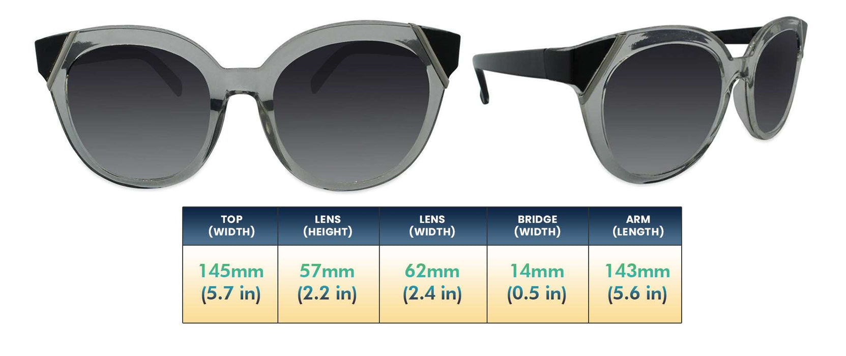 Emiliye - Polarized Slightly Oversized White/Light Pink Translucent (Smoked)