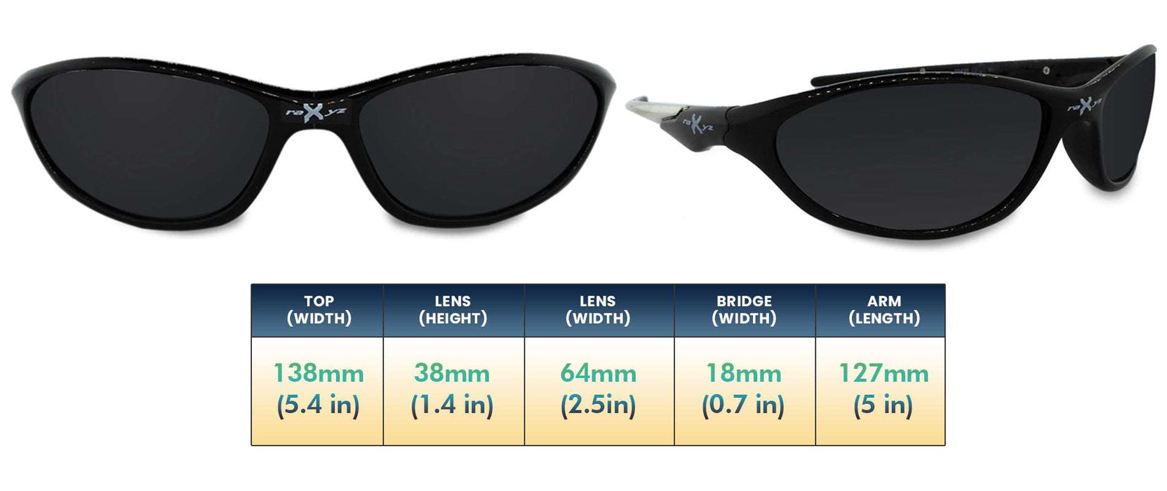 Flux - Polarized Thin Sports Wrap Black (Gold Mirror)