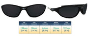 Flux - Polarized Thin Sports Wrap Black (Gold Mirror)