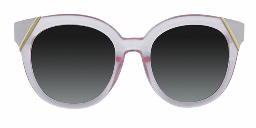 Emiliye - Polarized Slightly Oversized White/Light Pink Translucent (Smoked)
