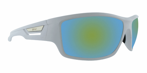 Medal - Polarized Sports Wrap White (Gold Mirror)