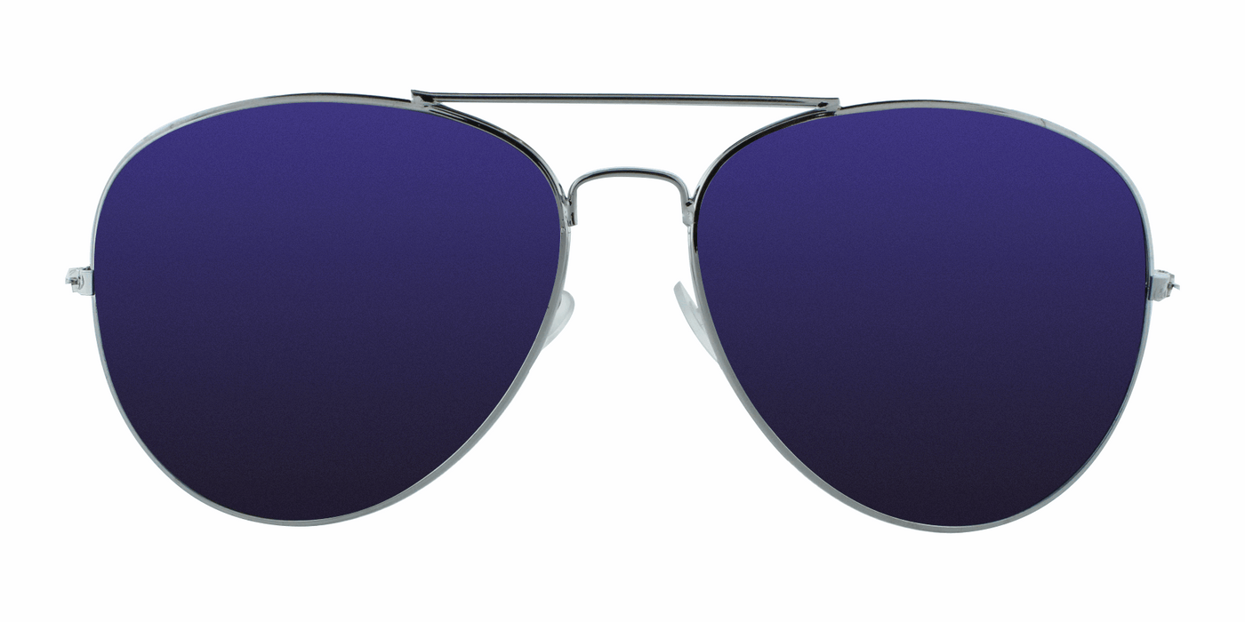 Aerobat - Polarized Classic Aviator Silver (Blue Mirror)