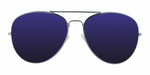 Aerobat - Polarized Classic Aviator Silver (Blue Mirror)
