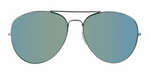 Flyover - Flat Lens Aviator Silver (Gold Mirror)