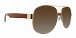 Jet Set - Polarized Wood Look Aviator (Amber)