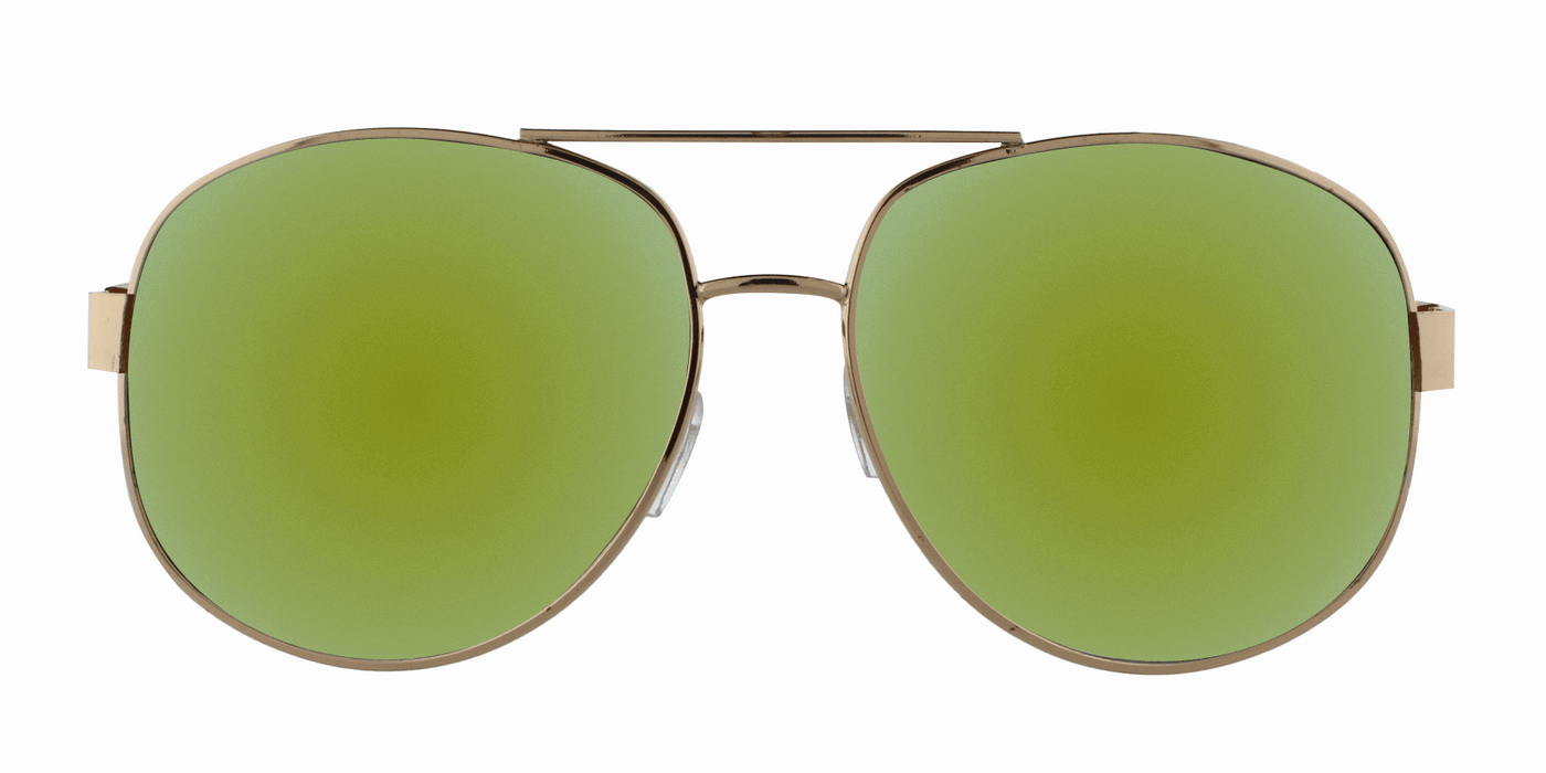 Jet Set - Polarized Wood Look Aviator (Gold Mirror)