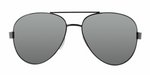 Solace - Polarized Fashion Aviator Charcoal Matte Finish (Silver Mirror)