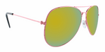 Sunset | PETITE - Classic Aviator Hot Pink (Sunburst Mirror)