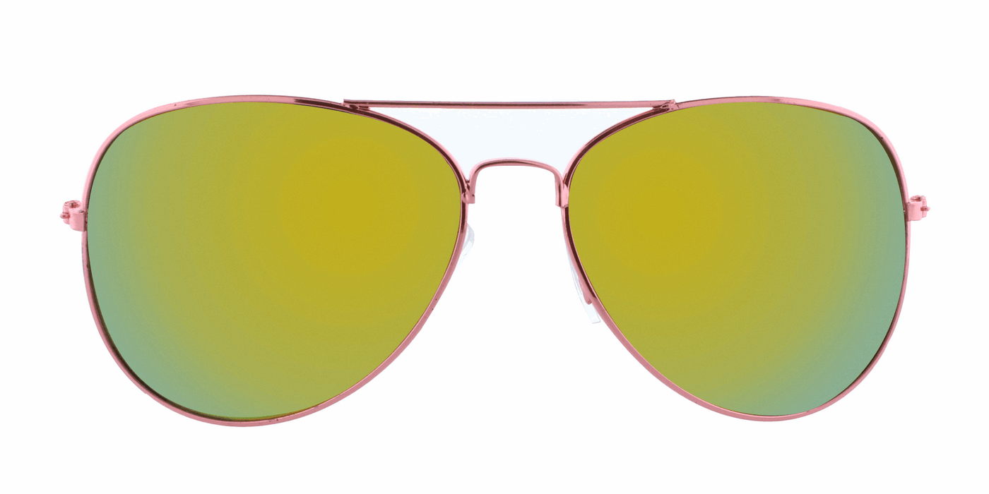 Sunset | PETITE - Classic Aviator Hot Pink (Sunburst Mirror)