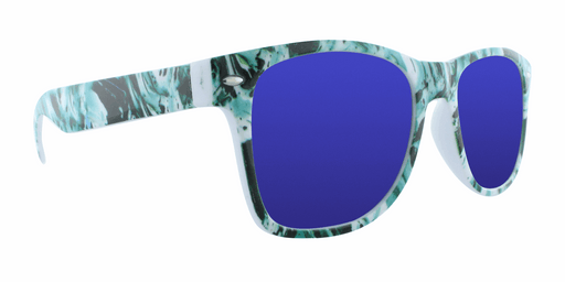 Ripple - Polarized Retro Print Green Marble (Blue Mirror)