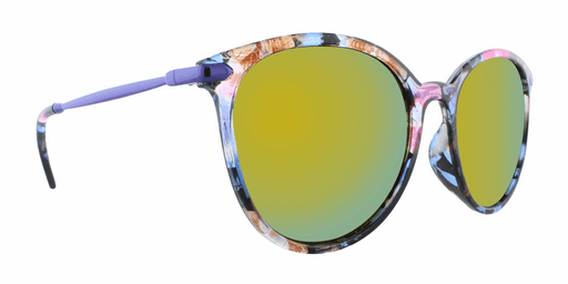 Iris - Classic Fashion Floral & Purple Marble (Purple Mirror)