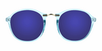 Jackie - Polarized Lightweight Fashion with Blue Translucent Frame (Ice Blue Mirror)