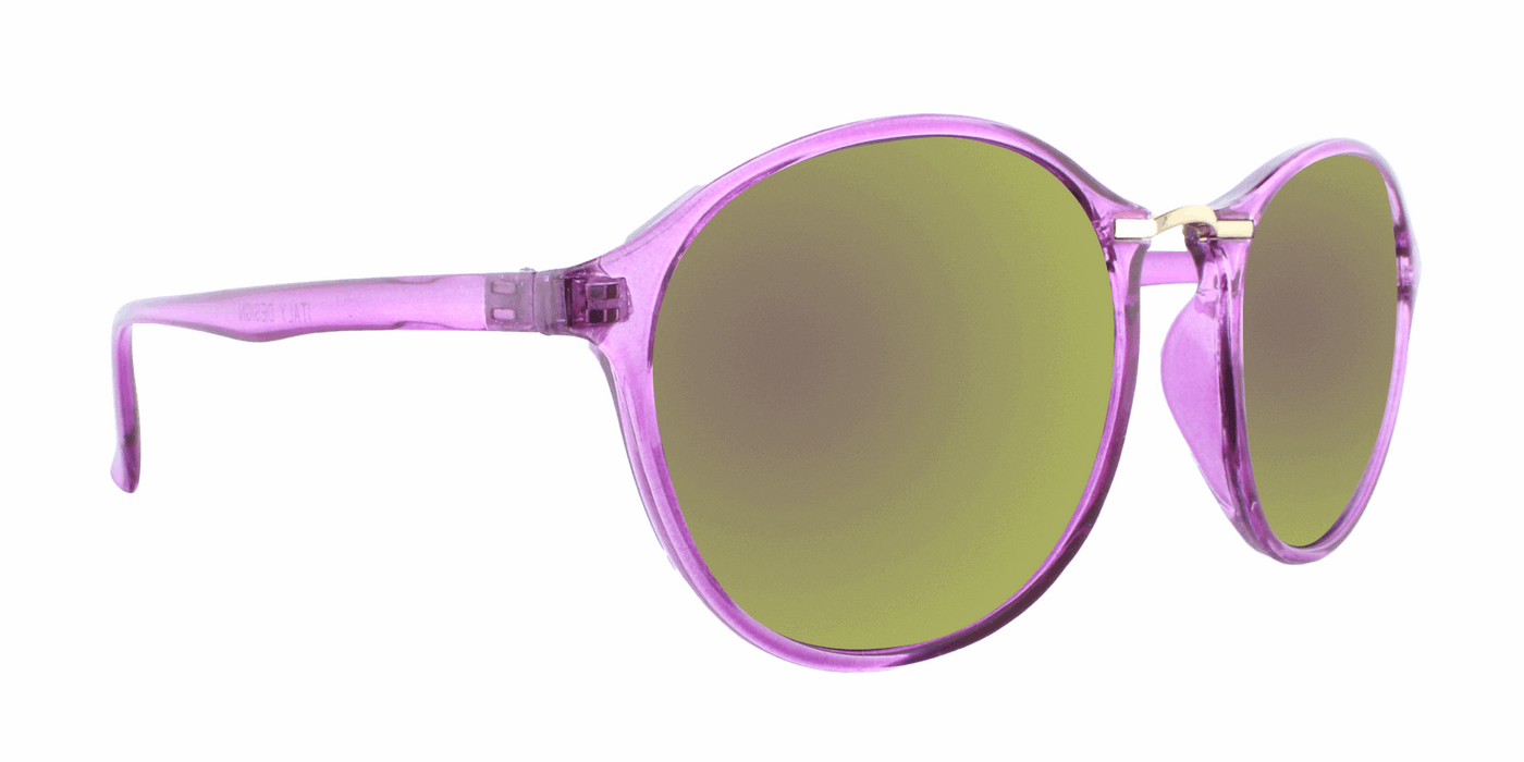 Jackie - Polarized Lightweight Fashion with Purple Translucent Frame (Purple Mirror)