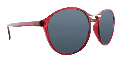 Jackie - Polarized Lightweight Fashion with Crimson Translucent Frame (Smoked)