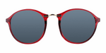 Jackie - Polarized Lightweight Fashion with Crimson Translucent Frame (Smoked)