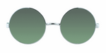 Dusk - Round Fashion Aviator Mint & Silver (Emerald)