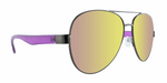 Solace - Polarized Fashion Aviator Purple Matte Finish (Purple Mirror)