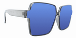 Stella - Oversized Fashion Charcoal (Ice Blue Mirror)