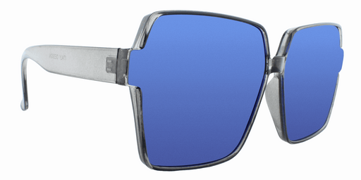 Stella - Oversized Fashion Charcoal (Ice Blue Mirror)