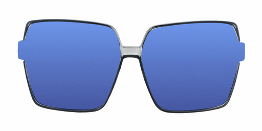Stella - Oversized Fashion Charcoal (Ice Blue Mirror)