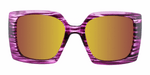 Odessa - Polarized Oversized Fashion Purple Striped (Purple Mirror)