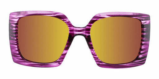 Odessa - Polarized Oversized Fashion Purple Striped (Purple Mirror)