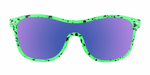 Player - Single Lens Retro Neon Green & Black (Ocean Blue Mirror)