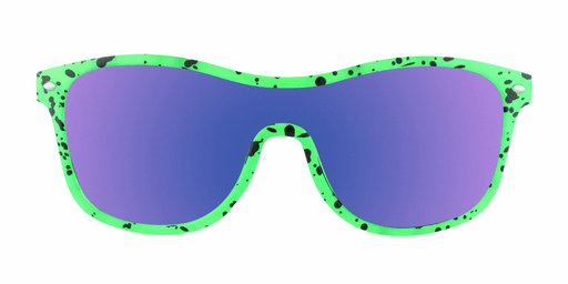 Player - Single Lens Retro Neon Green & Black (Ocean Blue Mirror)