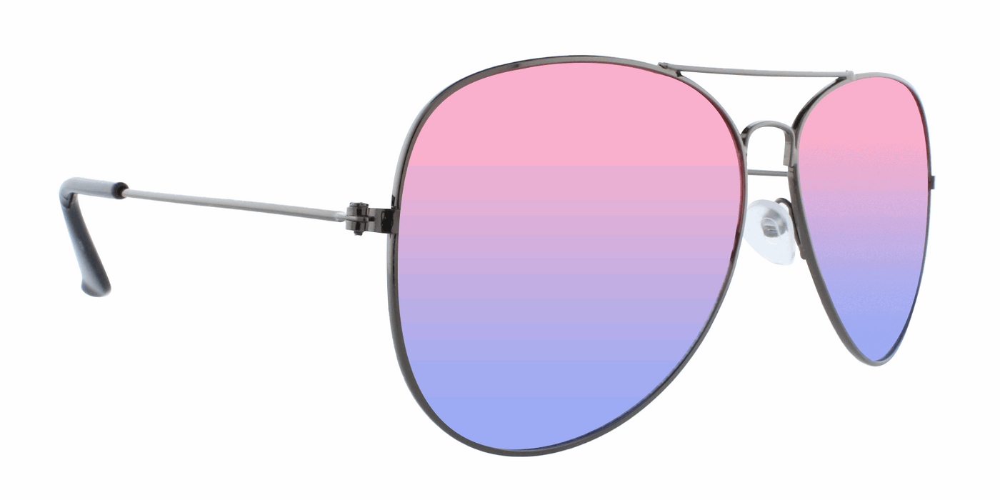 Sunset | PETITE - Classic Aviator Graphite (Rose/Sapphire)
