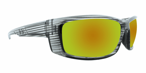 Backyard - Polarized Colorful Sports Wrap Charcoal Translucent (Sunburst Mirror)