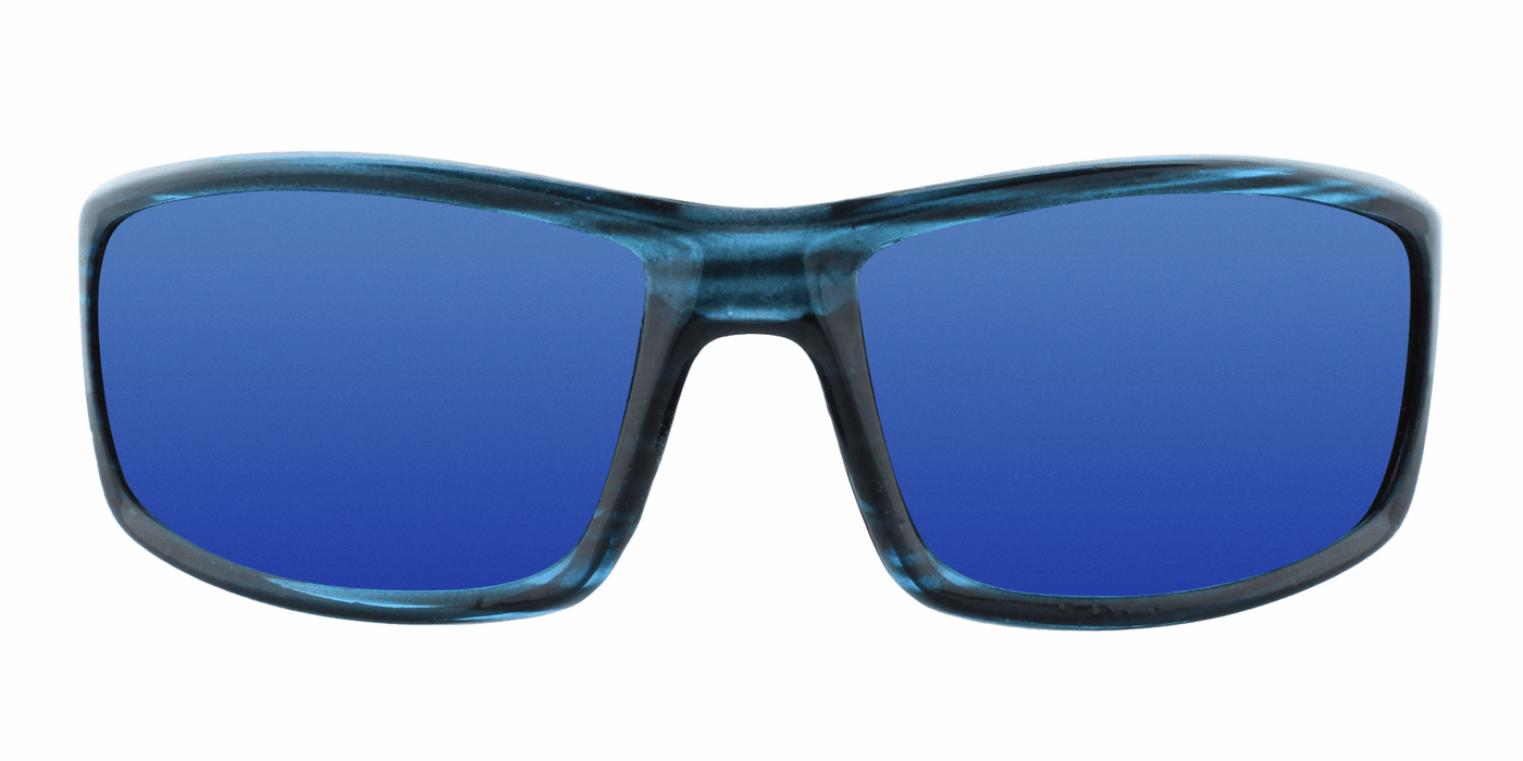Backyard - Polarized Colorful Sports Wrap Blue Translucent (Ice Blue Mirror)