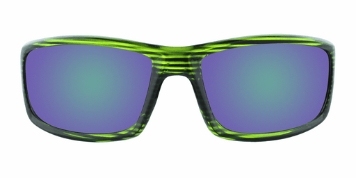 Backyard - Polarized Colorful Sports Wrap Green Translucent (Ocean Blue Mirror)