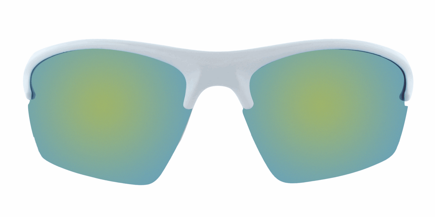 Two-Stroke - Polarized Classic Sports Blade White (Gold Mirror)
