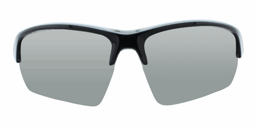 Tanner - Colorful Sports Half-Rim Black & Charcoal Translucent (Silver Mirror)