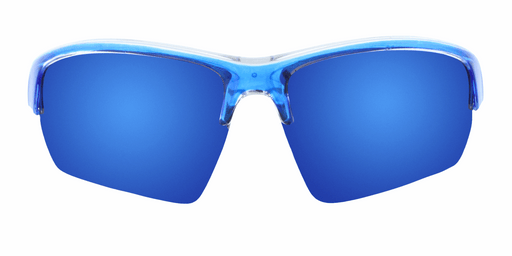 Tanner - Colorful Sports Half-Rim Blue Translucent & Clear (Ice Blue Mirror)