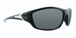 Dustin - Polarized Sports Wrap Black & Silver (Smoked)