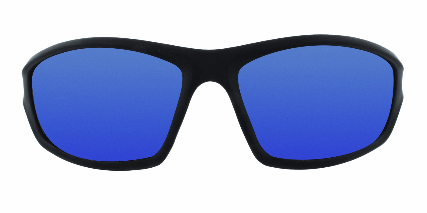 Dustin - Sports Wrap Black & Silver (Ice Blue Mirror)