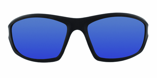 Dustin - Sports Wrap Black & Silver (Ice Blue Mirror)