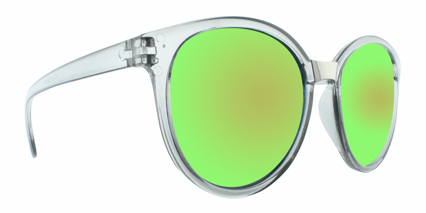 Vickie - Polarized Oversized Fashion Charcoal Translucent (Sunburst Mirror)