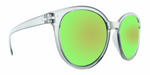 Vickie - Polarized Oversized Fashion Charcoal Translucent (Sunburst Mirror)