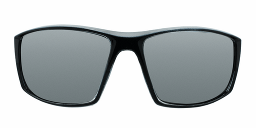 Brandon - Black Sports Wrap with Charcoal Translucent Inner (Silver Mirror)