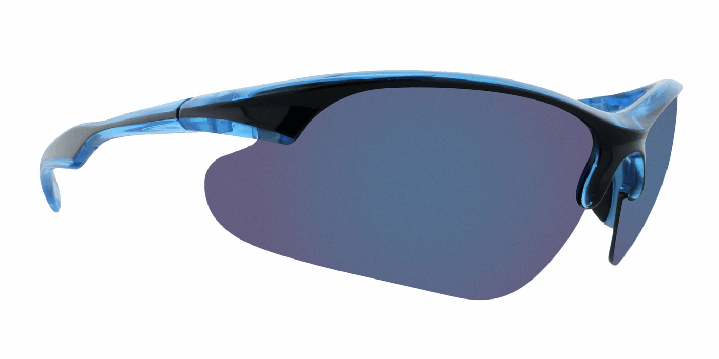 Valance -  Colorful Sports Blade Black & Blue Translucent (Ice Blue Mirror)