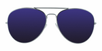 Flyover - Flat Lens Aviator Silver (Blue Mirror)