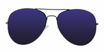 Flyover - Flat Lens Aviator Gunmetal (Blue Mirror)