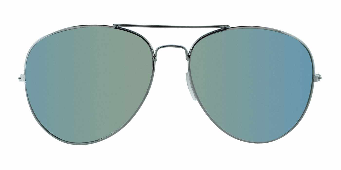Flyover - Flat Lens Aviator Silver (Gold Mirror)