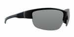 Robbie - Half-Rim Sports Black with Silver Accents (Silver Mirror)