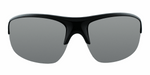 Robbie - Half-Rim Sports Black with Silver Accents (Silver Mirror)
