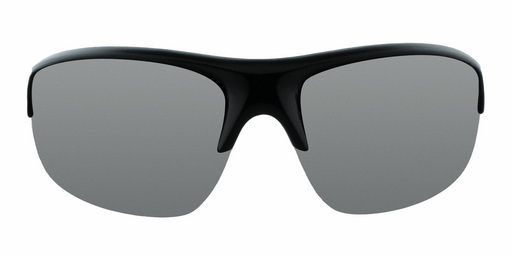 Robbie - Half-Rim Sports Black with Silver Accents (Silver Mirror)